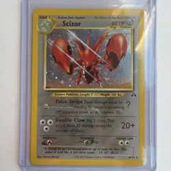 Pokemon Scizor 10/75 Neo Discovery Holo Rare Stage 1 English Card 2001 - Image 1