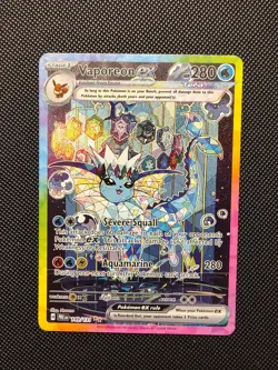 Pokemon TCG Prismatic Evolutions Vaporeon EX Card 149/131 SIR LP Condition - Image 1