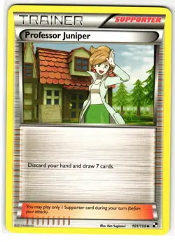 PROFESSOR JUNIPER 101/114 BLACK & WHITE ENGLISH POKEMON TCG - Image 1