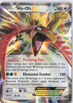 Ho-Oh EX 92/122 Plasma Storm Holo Pokemon TCG - Image 1