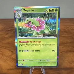 Pokemon TCG - Meganium MEP 001 Mega Evolution Stamped Prerelease Promo NM - Image 1