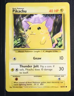 PSA 8 NEAR MINT MINT 1999 Pokemon Game Base #58 Pikachu Yellow Cheeks !!! - Image 3