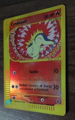 Cyndaquil 105/165 (Expedition) Holo Vintage Pokemon Card LP - Image 2