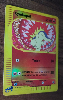 Cyndaquil 105/165 (Expedition) Holo Vintage Pokemon Card LP - Image 3