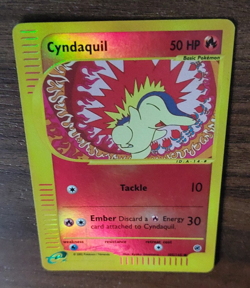 Cyndaquil 105/165 (Expedition) Holo Vintage Pokemon Card LP - Image 4