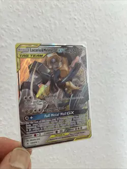 Pokemon TCG Lucario Melmetal GX Card Unbroken Bonds Full Art MP 120/214 - Image 1