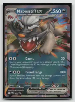 Pokemon Mabosstiff ex 086 SVP Black Star Promo Holo Scarlet & Violet - Image 1