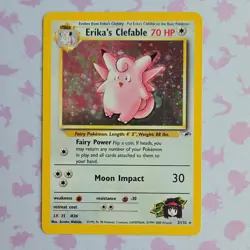 Pokemon TCG Erika's Clefable Gym Heroes Holo Rare 3/132 70HP - Image 1