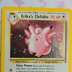 Pokemon TCG Erika's Clefable Gym Heroes Holo Rare 3/132 70HP - Image 2