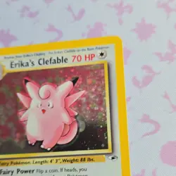 Pokemon TCG Erika's Clefable Gym Heroes Holo Rare 3/132 70HP - Image 4