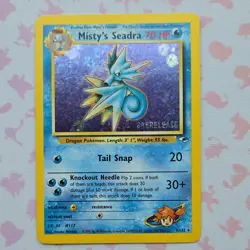Pokemon TCG Misty's Seadra Gym Heroes Prerelease Promo Holo 9/132 70HP - Image 1