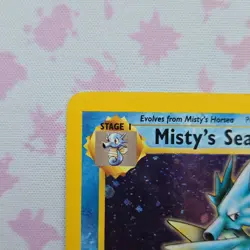 Pokemon TCG Misty's Seadra Gym Heroes Prerelease Promo Holo 9/132 70HP - Image 5