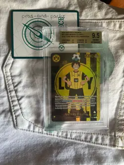 BGS 9.5 Monkey D Luffy ST13-003 One Piece BVB 2025 Matchday Promo Gem Mint Rare - Image 1