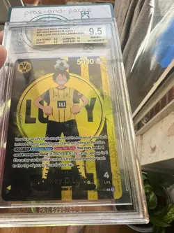 BGS 9.5 Monkey D Luffy ST13-003 One Piece BVB 2025 Matchday Promo Gem Mint Rare - Image 3