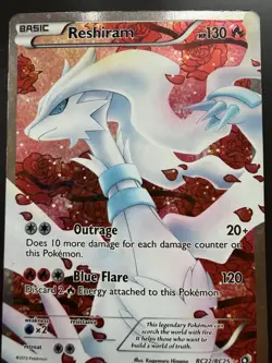 Pokemon Reshiram Full Art RC22/RC25 Legendary Treasures Radiant Collection Card - Image 1