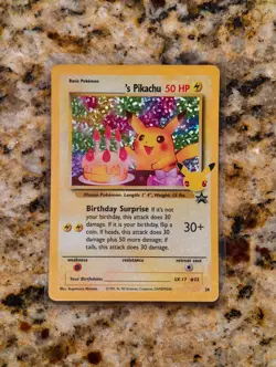 Pokemon Birthday Pikachu 24 Black Star Promo Card Celebrations 25th Anniversary - Image 1