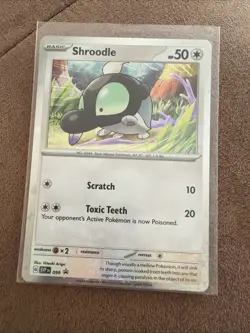 Pokemon TCG Shroodle SVP099 Holo Black Star Promo Card - Image 1