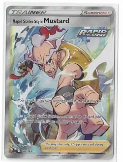 Rapid Strike Style Mustard 162/163 Battle Styles Ultra Rare Pokemon TCG Card NM - Image 1