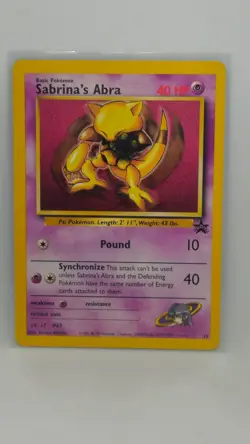Pokemon TCG Sabrina's Abra 19 Non Holo WOTC Promo VTG 2000 LP+ - Image 1