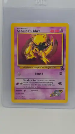 Pokemon TCG Sabrina's Abra 19 Non Holo WOTC Promo VTG 2000 LP+ - Image 3