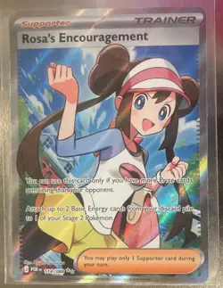 POKEMON Rosa's Encouragement 114/088 ULTRA RARE FULL ART TRAINER Perfect Order - Image 1