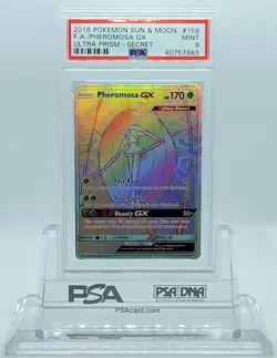 POKEMON ULTRA PRISM PHEROMOSA GX #158 SECRET RARE HOLO FOIL PSA 9 MINT #40757983 - Image 2