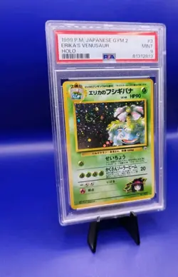 Erikas Venusaur No.003 Japanese Holo Gym Challenge Pokemon Card 1998 PSA 9 SWIRL - Image 3