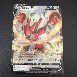 Scizor V 118/189 Ultra Rare Darkness Ablaze Pokemon TCG NM/M - Image 1
