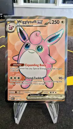 Wigglytuff EX Full Art 187/165 Scarlet & Violet 151 English Pokemon TCG NM+ - Image 1