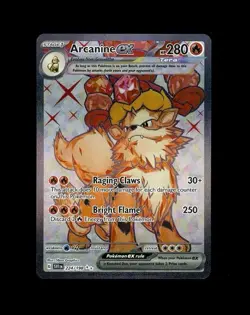 2023 Pokemon SCARLET & VIOLET ARCANINE EX FULL ART HOLO 224/198! NM - Image 1