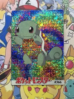 Pokemon squirtle Vintage Pocket Monsters Vending HOLO Prism Sticker 1998 bandai - Image 3