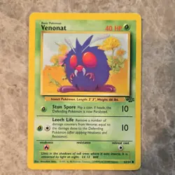 Pokemon TCG Venonat 63/64 Jungle Common Unlimited Regular Basic 1999 English - Image 1