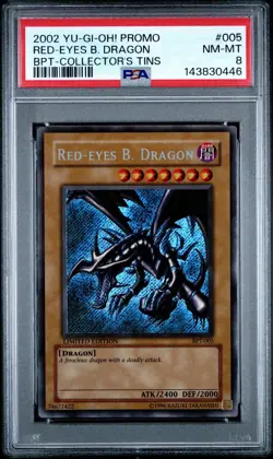 2002 Yu-Gi-Oh! Red-Eyes B. Dragon BPT Limited Edition Secret Rare PSA 8 - Image 1