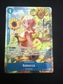 Rebecca OP15-053 Alternate Art Foil Borderless NM One Piece TCG Super Rare Card - Image 1