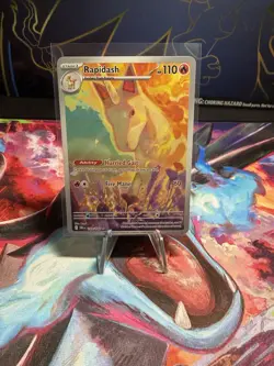 Pokemon TCG Rapidash Destined Rivals Illustration Rare Card 189/182 - Image 1