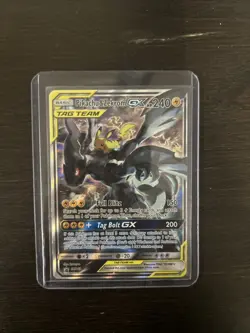 Pokemon TCG Pikachu & Zekrom GX Black Star Promo Card SM168 LP - Image 1
