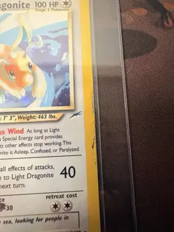 Pokemon TCG Light Dragonite Neo Destiny Holo Card 14/105 Unlimited Rare - Image 3