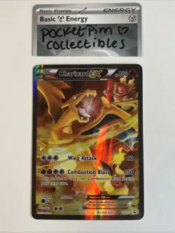 Pokemon Charizard EX XY121 Black Star Promo Holo TCG Card Standard Size - Image 1