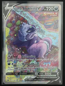 Pokemon Card Galarian Slowking V Alternate Art 179/198 Chilling Reign - Image 1