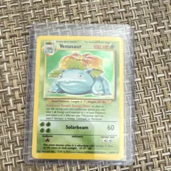 Pokemon Venusaur Base Set Holo Rare 15/102 100 HP Solarbeam Wizards Card - Image 1