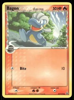 Pokemon Cards Bagon 57/113 Delta Species Common NM - Image 1