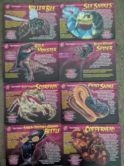 Lot of 36 Weird and Wild Creatures Cards Toxic Terrors Incomplete Set - Image 2