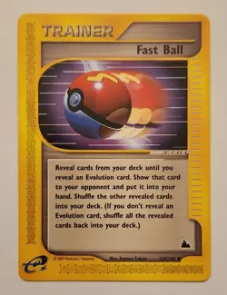 Fast Ball 124/144 Skyridge 2003 Pokemon Trainer Card Uncommon Near Mint NM - Image 1