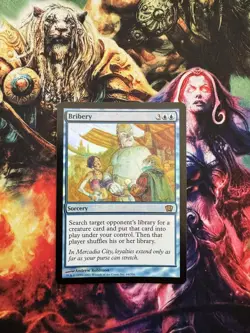 Bribery FOIL 8th Edition NM Blue Rare MAGIC GATHERING CARD MTG - Image 1