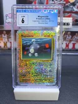 2002 POKEMON LEGENDARY COLLECTION REVERSE HOLO #80 MAGNEMITE CGC 6 Blue LABEL - Image 1