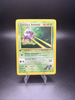 1st Edition Sabrina's Venonat 96/132 - Gym Heroes - Common - Pokemon - NM - Image 1
