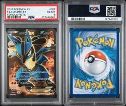 Lucario EX (107 Full Art) 107/111 XY - Furious Fists Holo PSA 6 Pokemon - Image 2