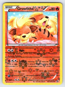 Growlithe RC4/RC25 Legendary Treasures Pokemon Card Radiant Collection Nm/Vlp - Image 1