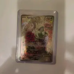 Pokemon TCG Sprigatito Illustration Rare Full Art Holo 196/193 Sv02 HP 60 - Image 1
