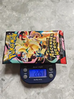 HEAVY! 22.61g Pokemon TCG Ascended Heroes Booster Pack (SEALED) god packU - Image 1